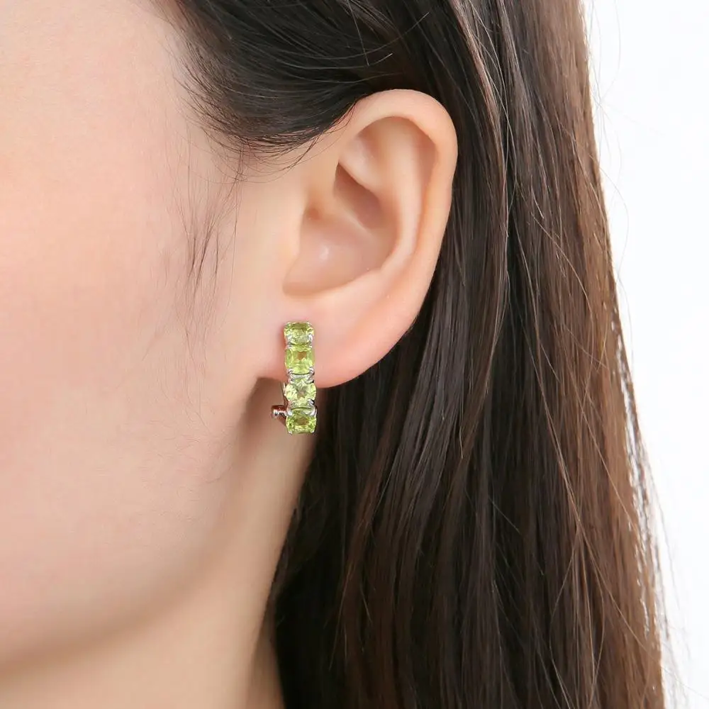 GEM'S BALLET 925 Sterling Silver Gemstone Earrings Peridot Black Garnet Mystic Topaz Women's Hoop Earrings Fine Jewelry
GEM'S BALLET 925 Sterling Silver Gemstone Earrings Peridot Black Garnet Mystic Topaz Women's Hoop Earrings Fine Jewelry