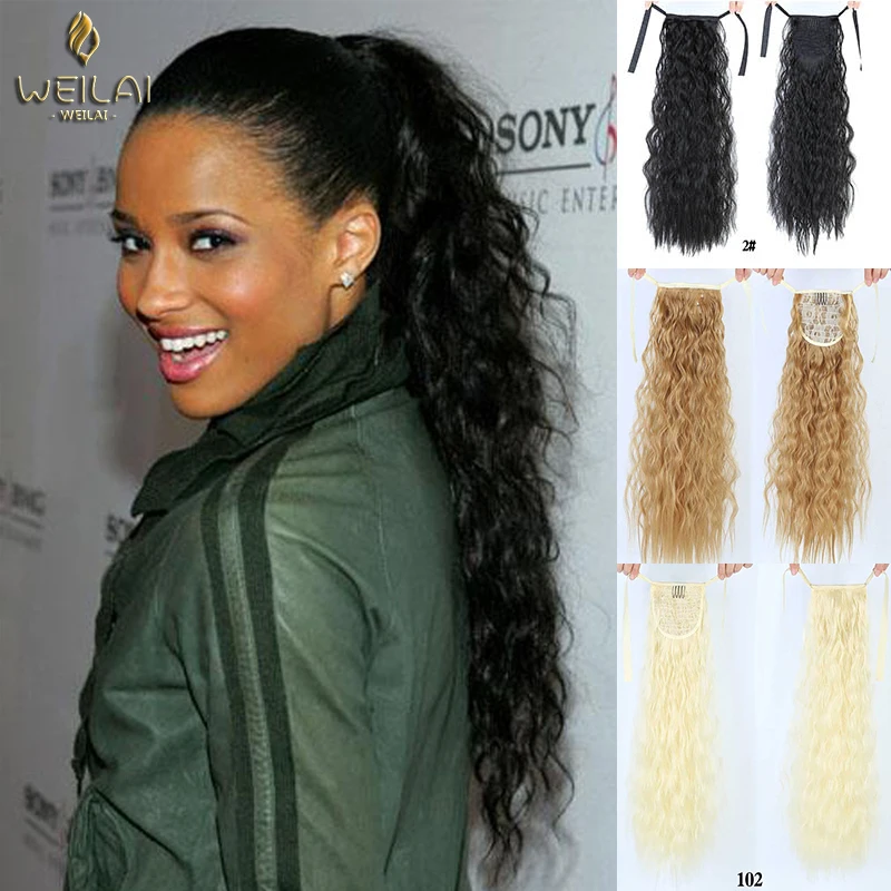 WEILAI Horsetail Female Tie Fake Ponytail Long Roll Corn Perm Tie Wig Tail Tie Wig Piece New Synthetic Ponytails
WEILAI Horsetail Female Tie Fake Ponytail Long Roll Corn Perm Tie Wig Tail Tie Wig Piece New Synthetic Ponytails