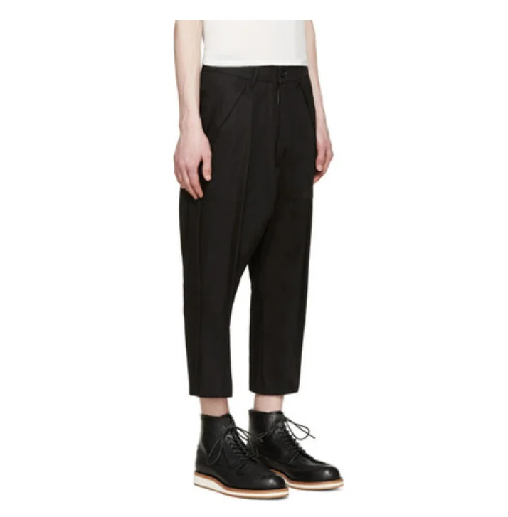 Spring Ro and summer new low-crotch eight-point trousers, low-crotch tapered pants, straight casual pants
Spring Ro and summer new low-crotch eight-point trousers, low-crotch tapered pants, straight casual pants