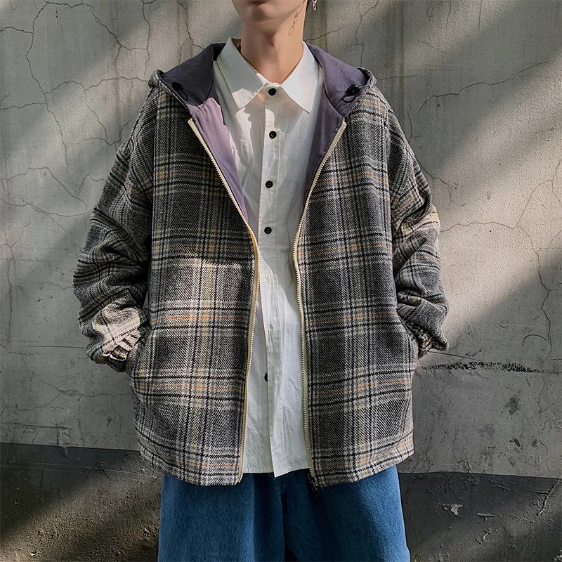 Double sided coat men's 2020 new autumn clothes Korean loose fashion brand versatile casual hooded lattice clothes fashion
Double sided coat men's 2020 new autumn clothes Korean loose fashion brand versatile casual hooded lattice clothes fashion