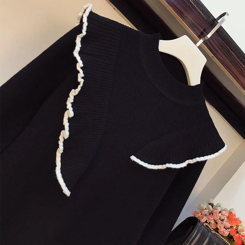 Fashionable new style 4XL autumn winter fat sister slim knitwear skirt two piece set
Fashionable new style 4XL autumn winter fat sister slim knitwear skirt two piece set