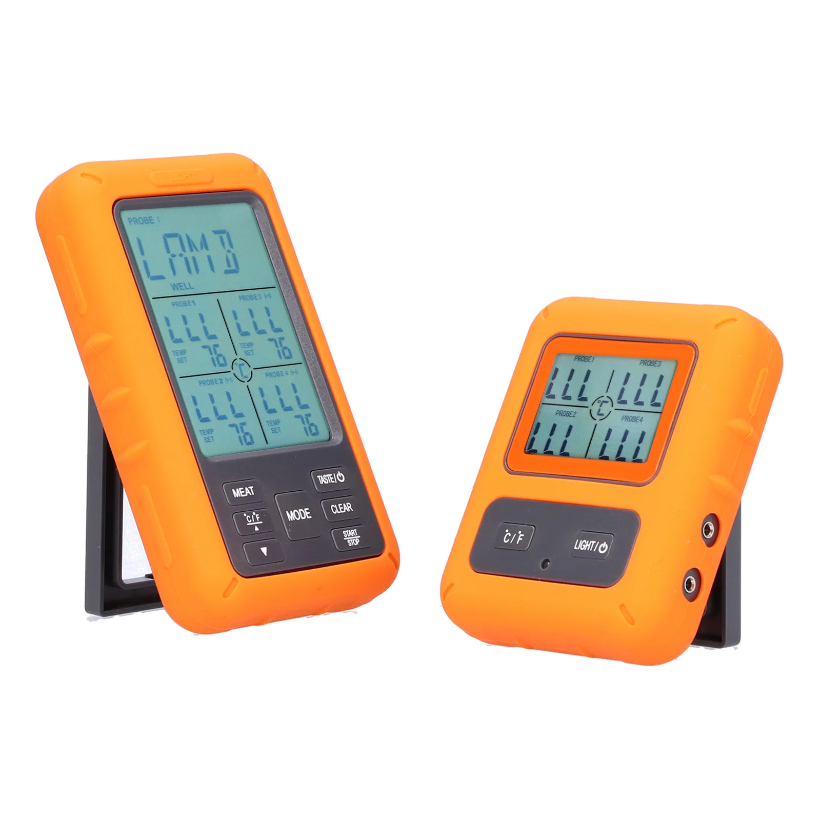 

Кухонный Термометр с таймером, беспроводной цифровой прибор для измерения температуры мяса, гриля, духовки, барбекю, 4 щупа