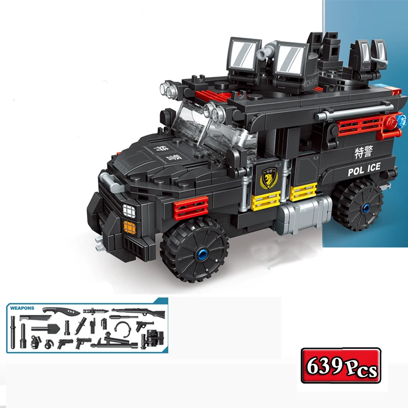 WW2 World Military Series City Police SWAT Armored Vehicle MOC Collection Model Building Blocks Bricks Toys Christmas Gifts
WW2 World Military Series City Police SWAT Armored Vehicle MOC Collection Model Building Blocks Bricks Toys Christmas Gifts
