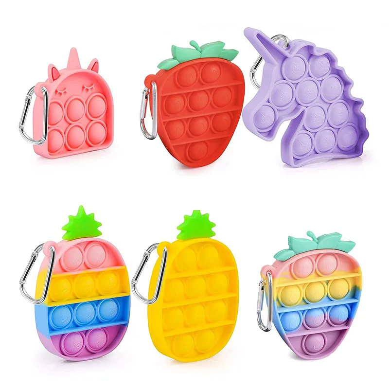 Симпатичный простой брелок для ключей, фиджет-подвеска, игрушки, ананас, единорог, миниатюрная пузырьковая игрушка, игрушки для снятия стре... 
Симпатичный простой брелок для ключей, фиджет-подвеска, игрушки, ананас, единорог, миниатюрная пузырьковая игрушка, игрушки для снятия стре...