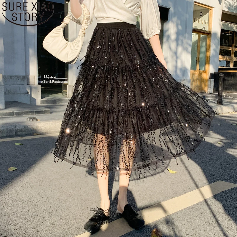2022 Spring New Medium Long High Waist A-line Mesh Skirt Sweet Tassel Skirts Women Fashion Sequin Skirt Autumn Skirts 18387
2022 Spring New Medium Long High Waist A-line Mesh Skirt Sweet Tassel Skirts Women Fashion Sequin Skirt Autumn Skirts 18387