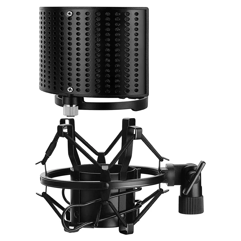 Microphone Shock Mount with Microphone Filter Windscreen Suspension Shock Mount Holder, Compatible 44mm-70mm Diameter
Microphone Shock Mount with Microphone Filter Windscreen Suspension Shock Mount Holder, Compatible 44mm-70mm Diameter