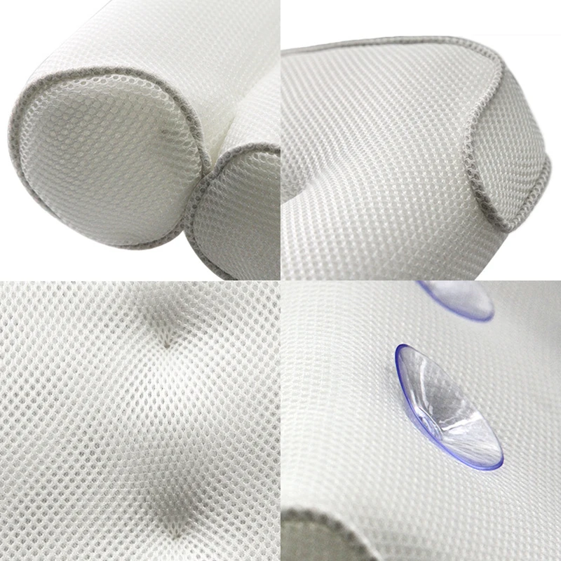 3D Mesh Bath Pillow With Suction Cups Neck And Back Support Cushion Breathable For Home Hot Tub Bathroom Accersories tools
3D Mesh Bath Pillow With Suction Cups Neck And Back Support Cushion Breathable For Home Hot Tub Bathroom Accersories tools