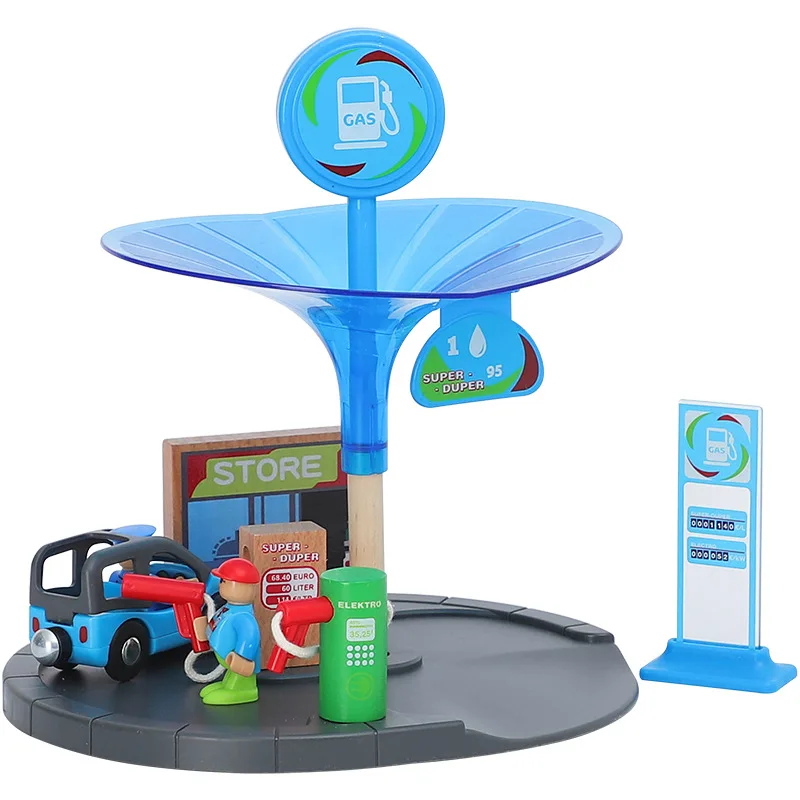 Wooden Train Track Expansion Accessories Trolley Gas Station Convenience Store Scene For Wooden Railway Educational Boys Toys
Wooden Train Track Expansion Accessories Trolley Gas Station Convenience Store Scene For Wooden Railway Educational Boys Toys