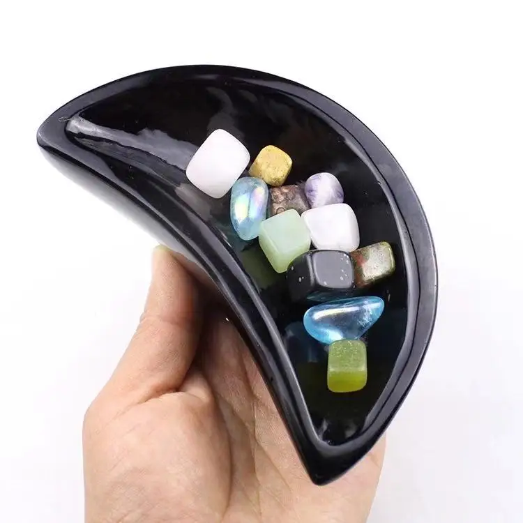 MOKAGY 100MM-120MM Natural Healing Crystal Black Obsidian Moon Bowl for Decoration 1pc
MOKAGY 100MM-120MM Natural Healing Crystal Black Obsidian Moon Bowl for Decoration 1pc