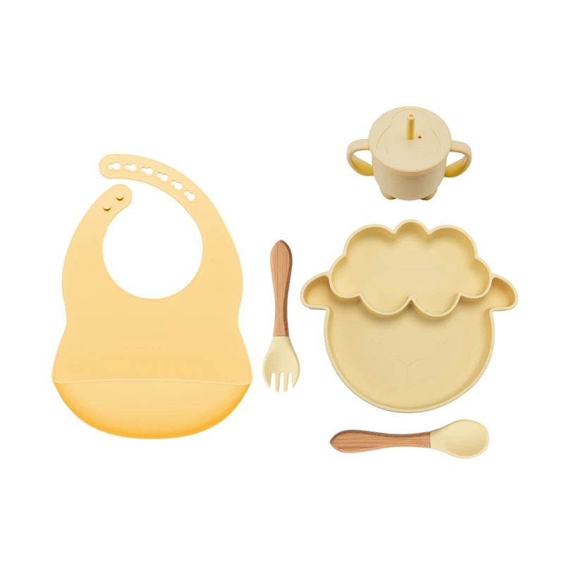5PCS Baby Feeding Bowl Set Sheep Shaped Food Grade Silicone Plate Suction Bowl baby Feeding BPA Free Infant Waterproof Tableware 
5PCS Baby Feeding Bowl Set Sheep Shaped Food Grade Silicone Plate Suction Bowl baby Feeding BPA Free Infant Waterproof Tableware