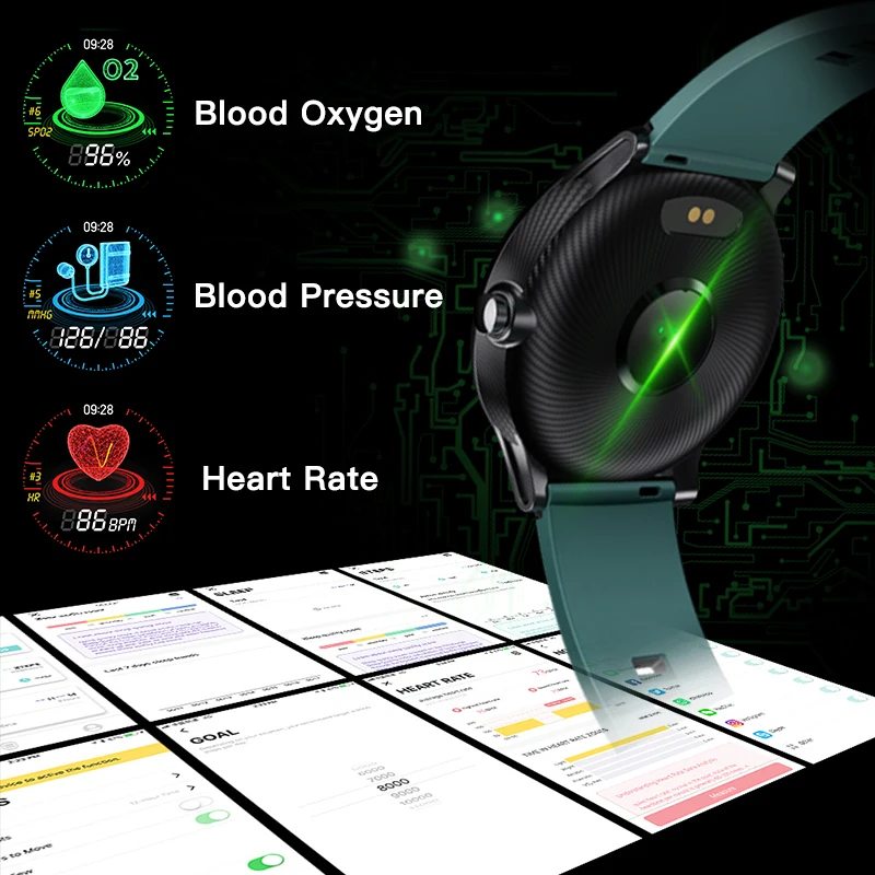 KOSPET Probe Smart watch Men IP68 Waterproof 1.3'' Full Touch Round Screen Blood Pressure Heart rate Pedometer Smartwatch Women |