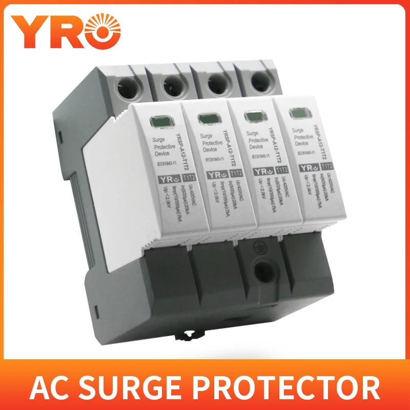 AC SPD 4P 20-40KA 275V Iimp:7KA House Lightning Surge Protector Low-voltage Arrester Device OEM Factory YRSP-A2-T1+T2
AC SPD 4P 20-40KA 275V Iimp:7KA House Lightning Surge Protector Low-voltage Arrester Device OEM Factory YRSP-A2-T1+T2