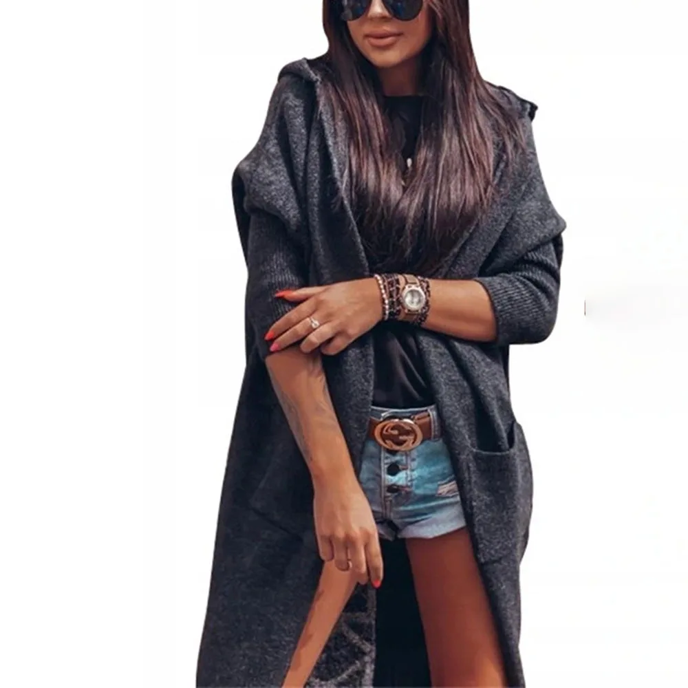 2021 Autumn Winter Women Hooded Knitting Sweater Long Letter Printing Long Sleeve Casual Warm Western Style Knit Cardigan
2021 Autumn Winter Women Hooded Knitting Sweater Long Letter Printing Long Sleeve Casual Warm Western Style Knit Cardigan