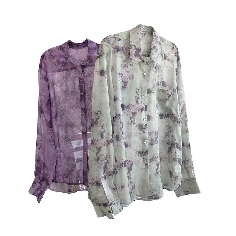 Women Summer New Fashion Loose High Street Light Thin Blouse Female Casual Hit Color Print Shirt Ladies Elegant Soft Tops ML698
Women Summer New Fashion Loose High Street Light Thin Blouse Female Casual Hit Color Print Shirt Ladies Elegant Soft Tops ML698