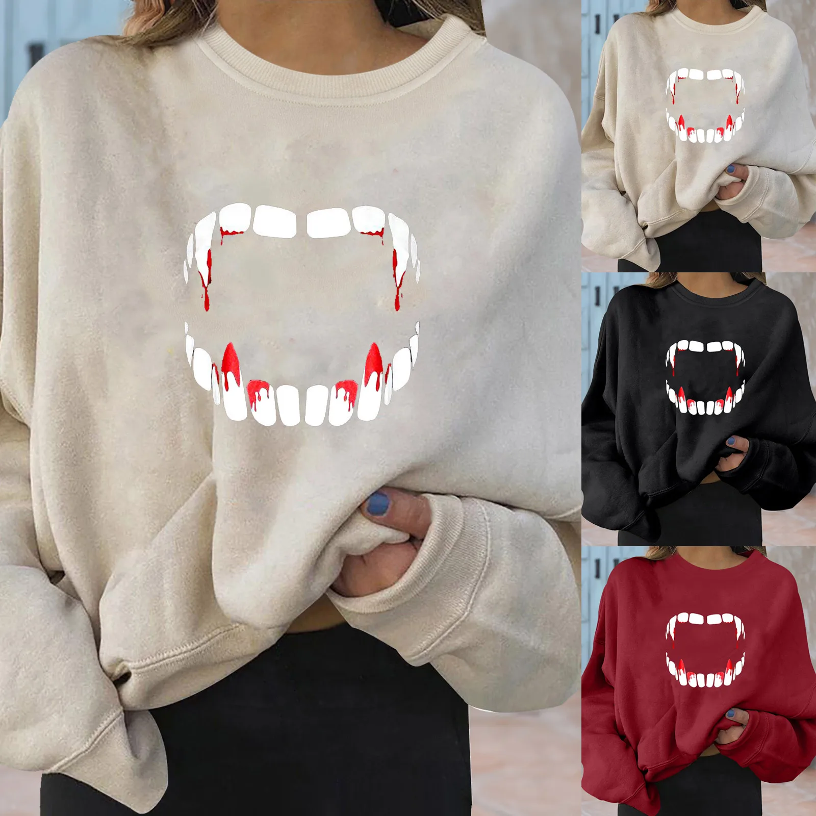 Women Halloween Sweatshirts Long Sleeve Plus Size Oversize Casual Long Sleeve Round Neck Sweatshirts Halloween Printed Loose Top
Women Halloween Sweatshirts Long Sleeve Plus Size Oversize Casual Long Sleeve Round Neck Sweatshirts Halloween Printed Loose Top