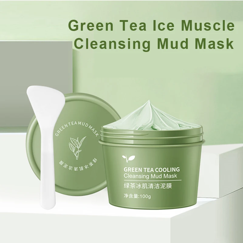 Face Mask 100g Green Tea Ice Muscle Mud Mask Deep Cleansing Remove Blackheads And Shrink Pores Mask Facial Skin Care Products
Face Mask 100g Green Tea Ice Muscle Mud Mask Deep Cleansing Remove Blackheads And Shrink Pores Mask Facial Skin Care Products