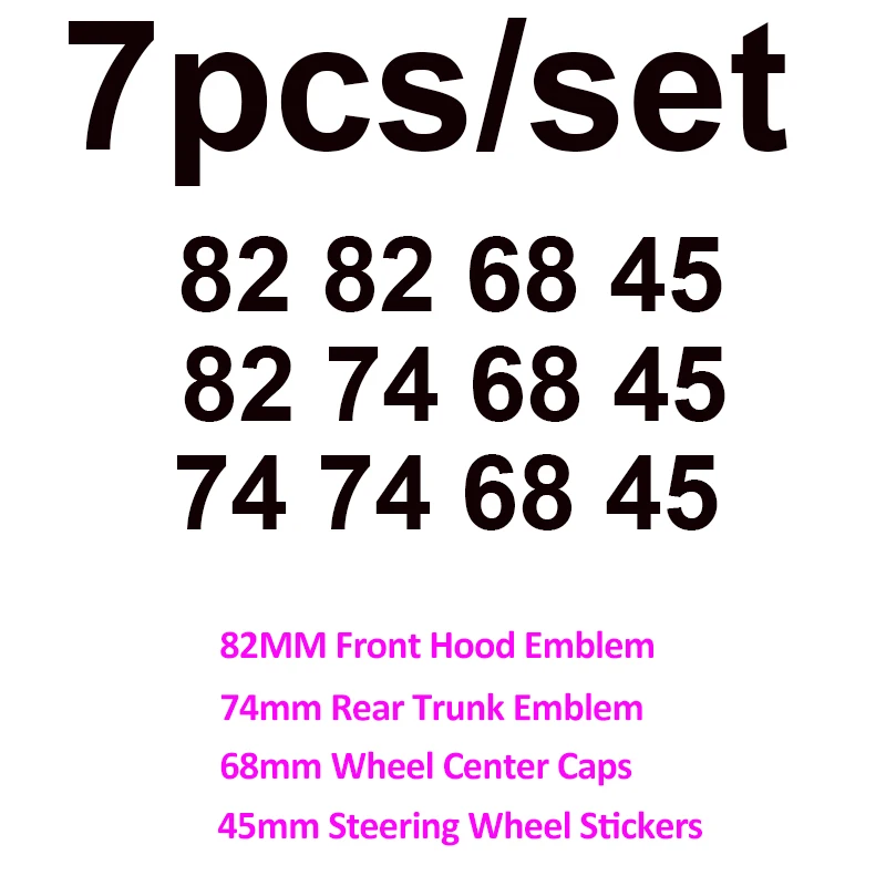 7pcs/set blue white carbon fiber Front Hood Emblem 82mm Car Rear Badge 74mm Wheel Hub Cap 68mm Car steering wheel sticker 45mm
7pcs/set blue white carbon fiber Front Hood Emblem 82mm Car Rear Badge 74mm Wheel Hub Cap 68mm Car steering wheel sticker 45mm