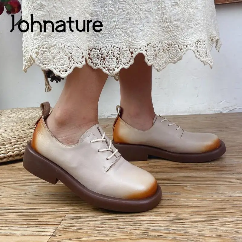 Johnature Pumps Women Shoes Genuine Leather Round Toe Retro Lace-Up 2022 New Autumn Sewing Handmade Comfortable Ladies Shoes
Johnature Pumps Women Shoes Genuine Leather Round Toe Retro Lace-Up 2022 New Autumn Sewing Handmade Comfortable Ladies Shoes