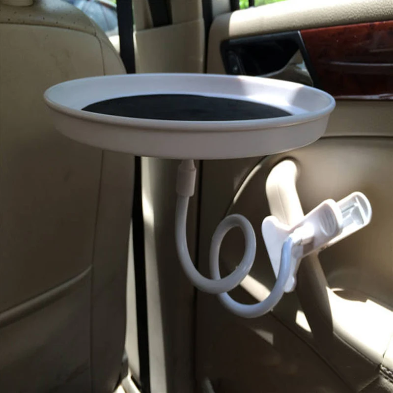 

Car Food Tray with Clamp Bracket Folding Dining Table Drink Holder Car Pallet Back Seat Water Car Cup Holder Car Swivel Tray