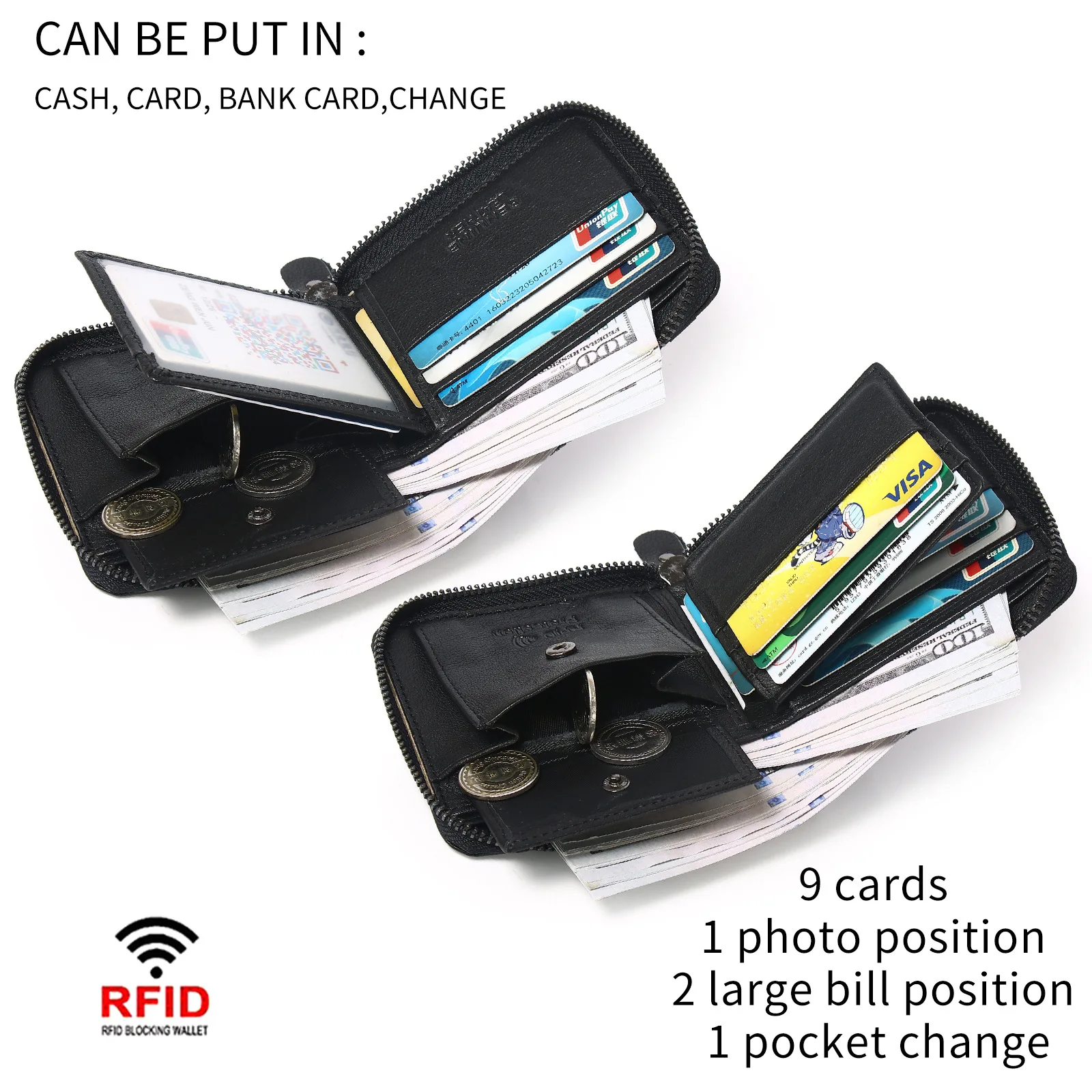 Кошелек из натуральной кожи на молнии для мужчин и женщин, кредитница с RFID-блокировкой, сумочка для мелочи, клатч на цепочке
Кошелек из натуральной кожи на молнии для мужчин и женщин, кредитница с RFID-блокировкой, сумочка для мелочи, клатч на цепочке