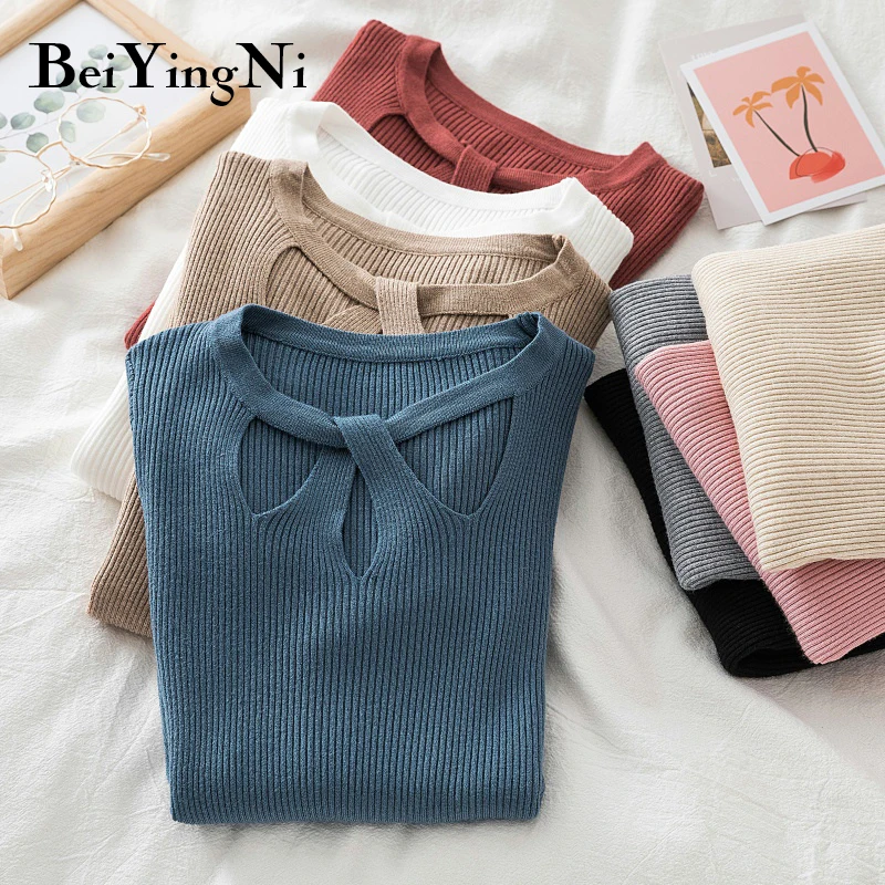 Beiyingni Autumn Winter Sweaters Womens Hollow Out Casual Plain Long Sleeve Knitted Tops Female White Black Elastic Knit Jumpers
Beiyingni Autumn Winter Sweaters Womens Hollow Out Casual Plain Long Sleeve Knitted Tops Female White Black Elastic Knit Jumpers