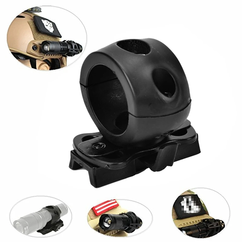 Quick Release Flashlight Clamp Holder Mount for Fast Helmet Universal (FAST, MICH, IBH, etc. with Rail Helmet) 2.5cm Diameter Bl
Quick Release Flashlight Clamp Holder Mount for Fast Helmet Universal (FAST, MICH, IBH, etc. with Rail Helmet) 2.5cm Diameter Bl