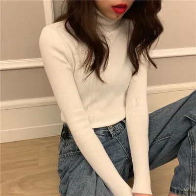 High-necked sweater women's head autumn and winter new light cooked wind inside a warm knit sweater slim bottom top
High-necked sweater women's head autumn and winter new light cooked wind inside a warm knit sweater slim bottom top