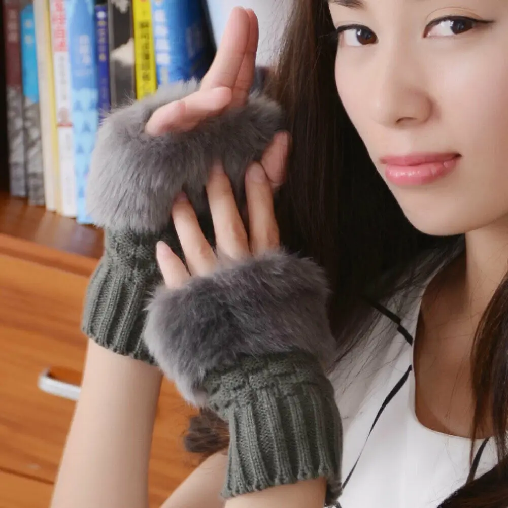 Winter Warm Woolen Fur Mittens Women Stretchy Wrist Fingerless Gloves Adult Fashion Solid Mitten Gants Femme
Winter Warm Woolen Fur Mittens Women Stretchy Wrist Fingerless Gloves Adult Fashion Solid Mitten Gants Femme