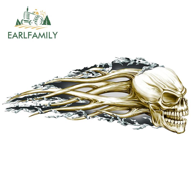 EARLFAMILY 13 см x 5 4 3D HELLION TEAR GHOST полоска от царапин Torn Металлическая Задняя деталь с