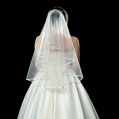 Hot selling Fashion Style White Double Ribbon Edge Center Cascade Bridal Wedding Veil with Comb
Hot selling Fashion Style White Double Ribbon Edge Center Cascade Bridal Wedding Veil with Comb