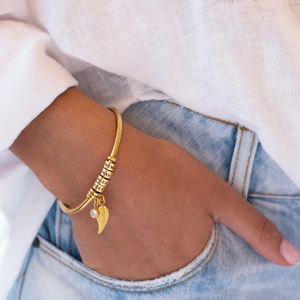 HUHUI Custom Birthstone Bracelet Personalized Engraved Name Cuff Bangle Stainless Steel Jewelry For Family Christmas Gift
HUHUI Custom Birthstone Bracelet Personalized Engraved Name Cuff Bangle Stainless Steel Jewelry For Family Christmas Gift