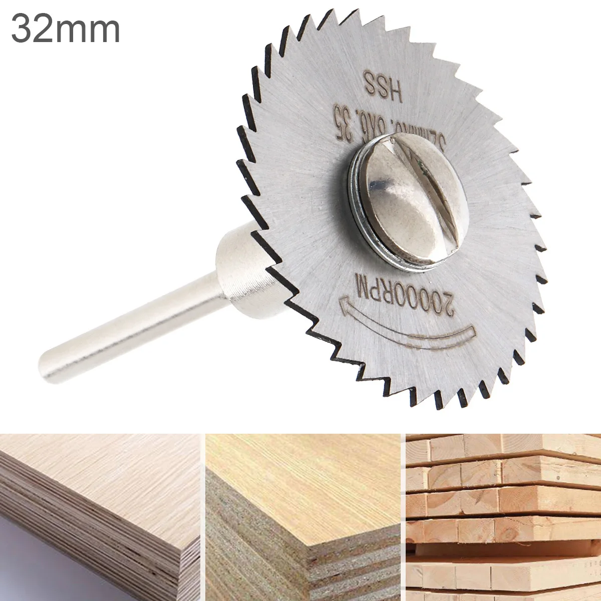 

32mm HSS Multifunctional Mini Saw Blade Mandrel Cutting Disc Blade and Circular Blade With Connecting Rod for Home DIY Cutting