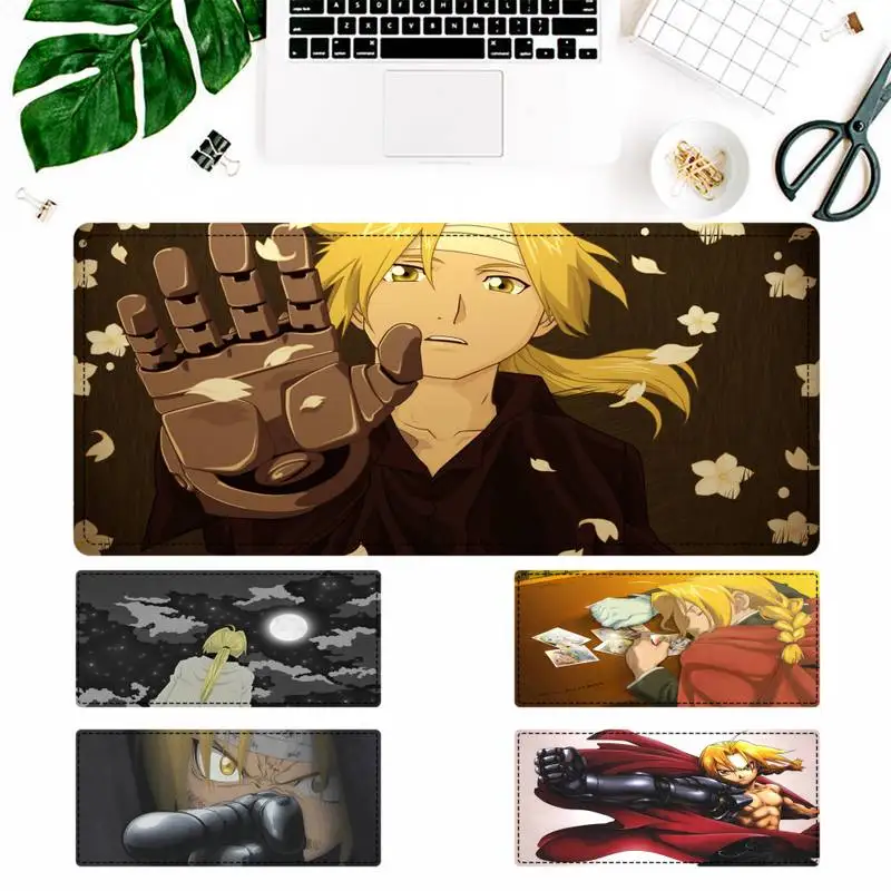 

Hot Sell Fullmetal Alchemist Edward Elric Gaming MousePad PC Laptop Gamer Mousepad Anime Antislip Mat Keyboard Desk Mat For CSGO