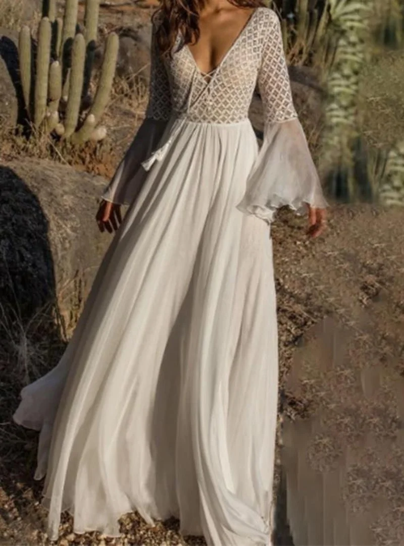 Summer Fashion Half Sleeve Lace V-neck Ball Gown Hollow Out Sexy Long Party Dress for Women
Summer Fashion Half Sleeve Lace V-neck Ball Gown Hollow Out Sexy Long Party Dress for Women