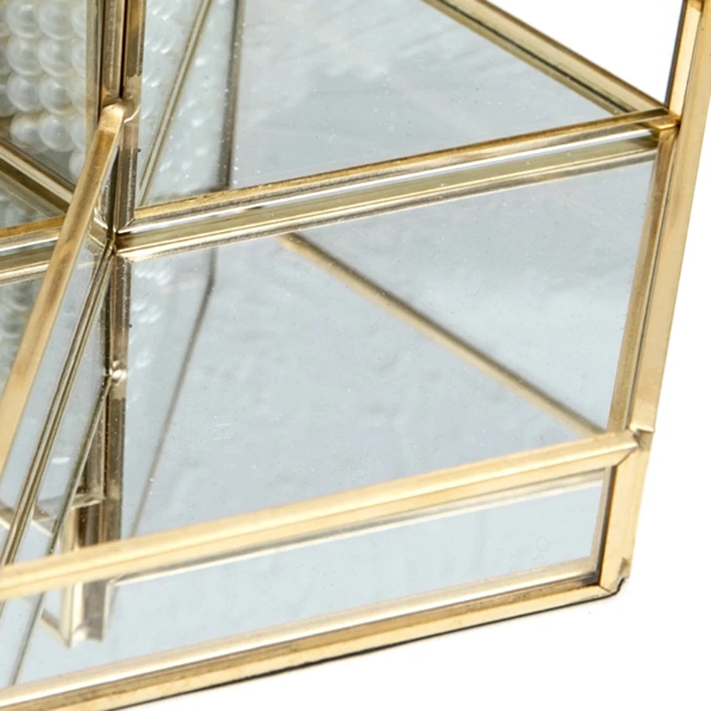 Geometric Clear Glass Jewelry Box Organizer Holder Tabletop Makeup Storage Case XX9B
Geometric Clear Glass Jewelry Box Organizer Holder Tabletop Makeup Storage Case XX9B