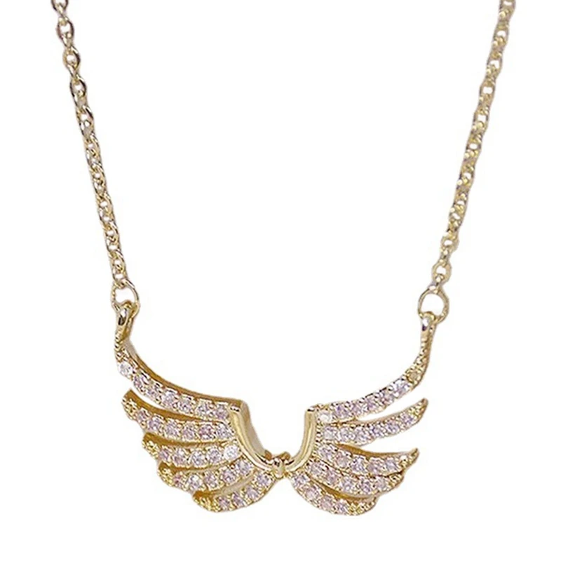 Angel Wing Temperament Female Clavicle Chain Short Necklace-Gold/Silver Exquisite Simple Wing Necklace Charm Lady Birthday Gift
Angel Wing Temperament Female Clavicle Chain Short Necklace-Gold/Silver Exquisite Simple Wing Necklace Charm Lady Birthday Gift