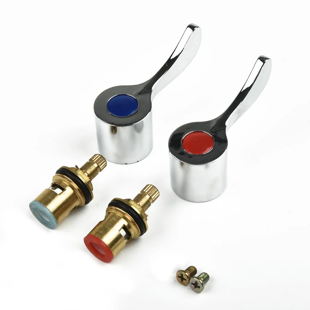 Bathroom Replacement Faucet Handle 2set Lever Taps Tops And Quarter Turn Tap Valves Replacement 1/4\" Universal Kit
Bathroom Replacement Faucet Handle 2set Lever Taps Tops And Quarter Turn Tap Valves Replacement 1/4\" Universal Kit