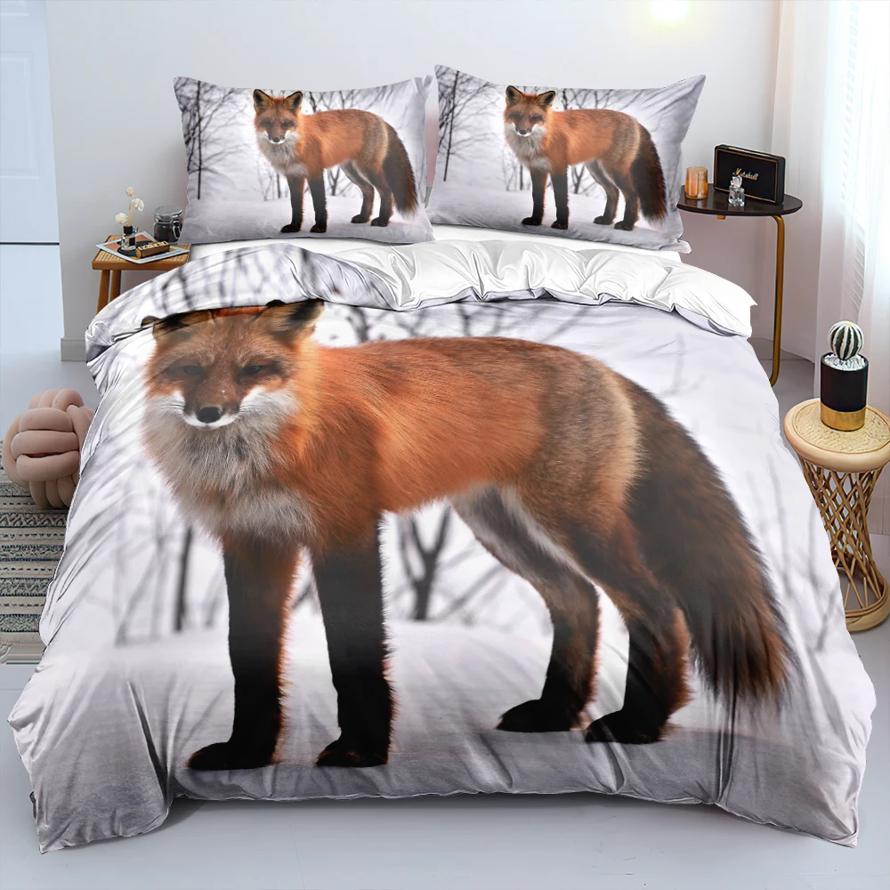 3D Comforter Covers Duvet Cover Sets Bed Linens Pillow Shames Set Full King Queen Double Size White Custom Design Fox Beddings
3D Comforter Covers Duvet Cover Sets Bed Linens Pillow Shames Set Full King Queen Double Size White Custom Design Fox Beddings