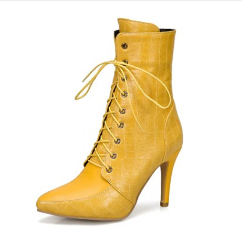 Fanyuan women boots stiletto high heels pointed toe ankle boots autumn winter lace up ladies shoes 2021 Large size 34-5
Fanyuan women boots stiletto high heels pointed toe ankle boots autumn winter lace up ladies shoes 2021 Large size 34-5