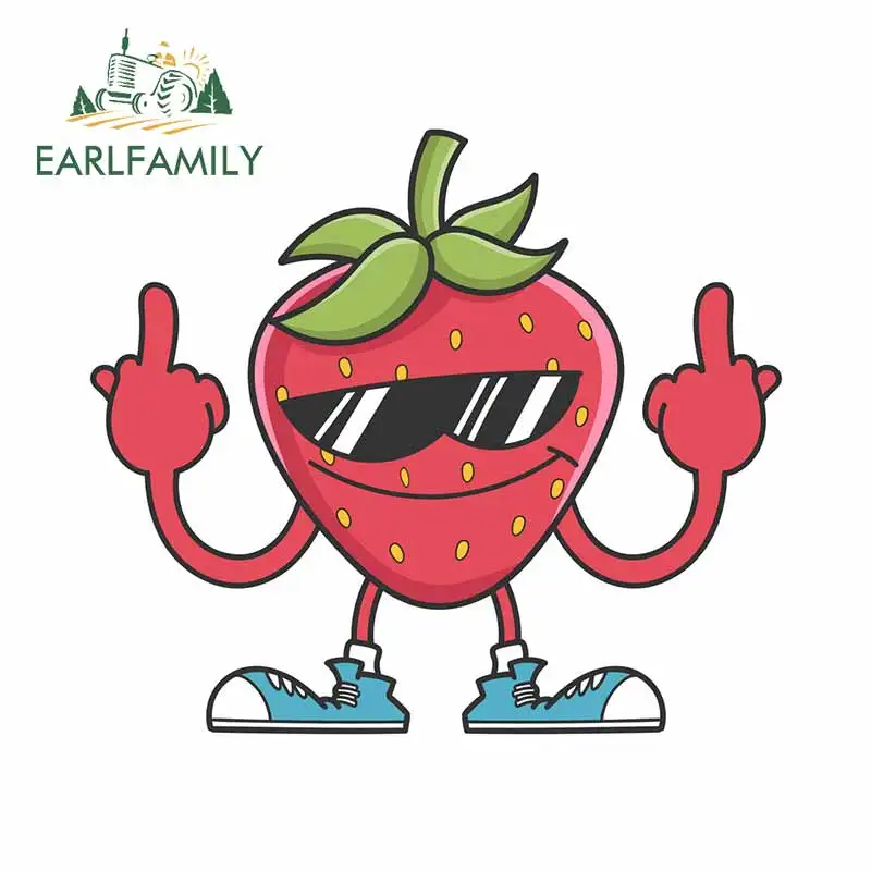 EARLFAMILY 13cm x 11.4cm For Strawberry Character With Middle Finger Motorcycle Car Sticker Fine Decal Car Accessories Decor
EARLFAMILY 13cm x 11.4cm For Strawberry Character With Middle Finger Motorcycle Car Sticker Fine Decal Car Accessories Decor