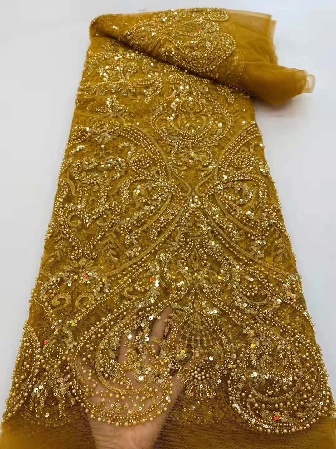 French 3D Beaded Tulle Lace Fabric 2021 Hot Sale Nigerian Mesh Lace Fabric 5Yards African Lace Fabric For Wedding
French 3D Beaded Tulle Lace Fabric 2021 Hot Sale Nigerian Mesh Lace Fabric 5Yards African Lace Fabric For Wedding