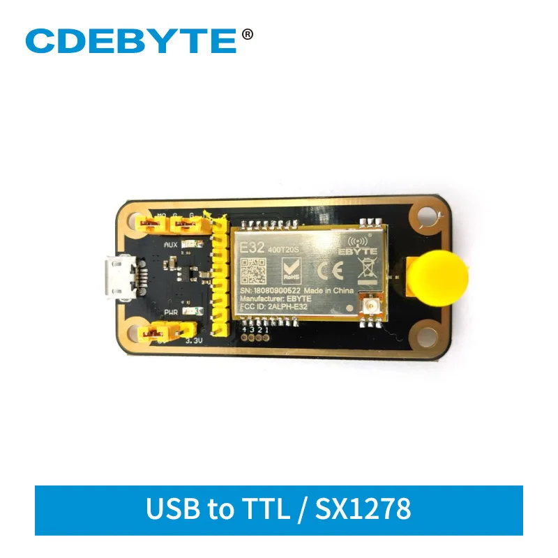 E32-400TBL-01 SX1278 LoRa USB Test Board For 433MHz 470MHz E32 E32-400T20S IoT Transceiver
E32-400TBL-01 SX1278 LoRa USB Test Board For 433MHz 470MHz E32 E32-400T20S IoT Transceiver