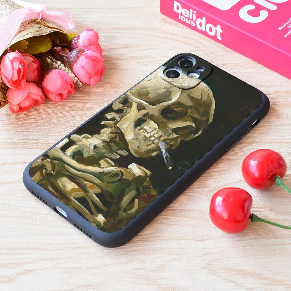 For iPhone Vincent Van Gogh Head Of A Skeleton With A Burning Cigarette Print Soft Matt Apple Case
For iPhone Vincent Van Gogh Head Of A Skeleton With A Burning Cigarette Print Soft Matt Apple Case