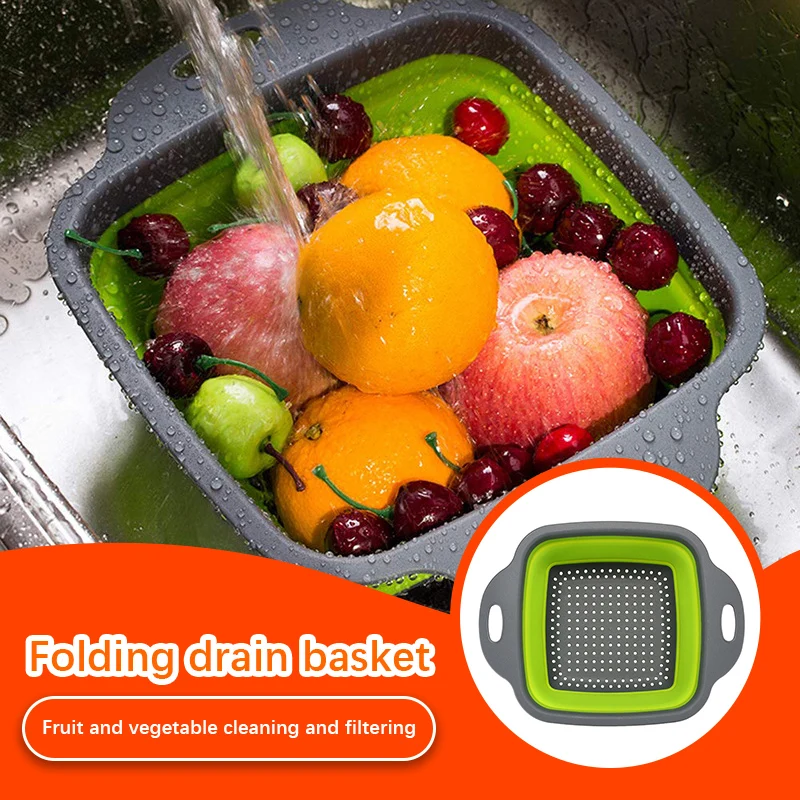 Silicone Folding Drain Basket Fruit Vegetable Washing Basket Foldable Strainer Colander Collapsible Drainer Kitchen Storage Tool
Silicone Folding Drain Basket Fruit Vegetable Washing Basket Foldable Strainer Colander Collapsible Drainer Kitchen Storage Tool