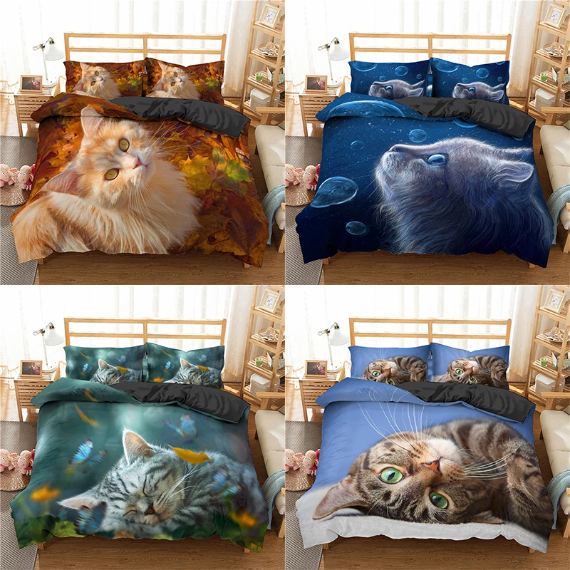 Lovely Cat Cute Butterfly 3D Print Luxury Duvet Cover Sets Comforter Bedding Set King Queen Full Double Single Size for Home
Lovely Cat Cute Butterfly 3D Print Luxury Duvet Cover Sets Comforter Bedding Set King Queen Full Double Single Size for Home