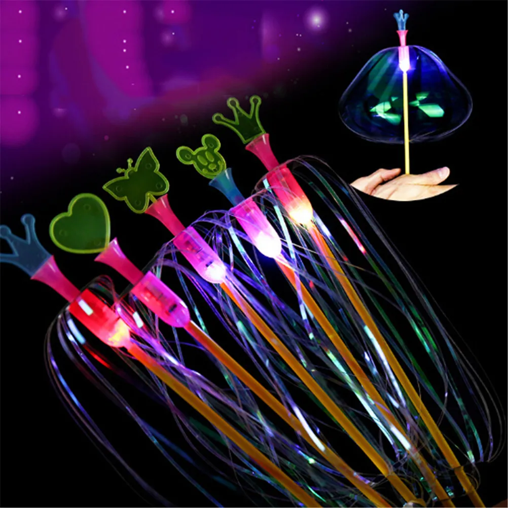 Rainbow Magic Wand Magic Wand LED Bubble Flower Colorful Luminous Toy Wand Toy Children