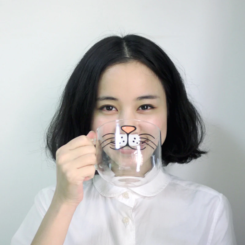 540ml Lovely Couple Water Cup Transparent Glass With Cover Cartoon Festival Gift Creative Funny Moustache Cup
540ml Lovely Couple Water Cup Transparent Glass With Cover Cartoon Festival Gift Creative Funny Moustache Cup
