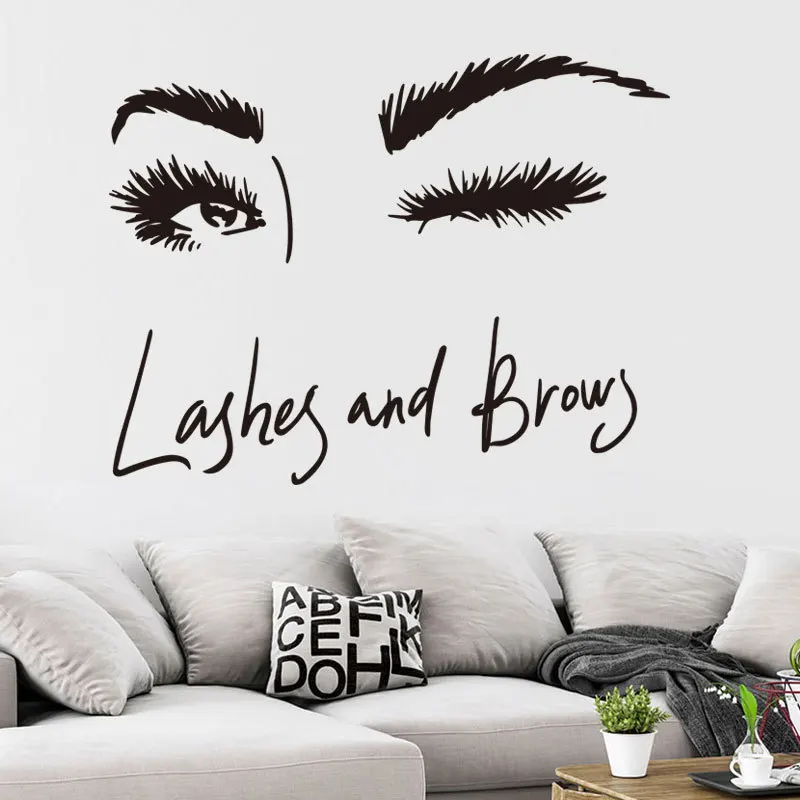Fashion Girls Lash and Brows Eyes Quote Wall Stickers Eyelashes Wall Decals Room Decoration Sticker Decoration Home Decor
Fashion Girls Lash and Brows Eyes Quote Wall Stickers Eyelashes Wall Decals Room Decoration Sticker Decoration Home Decor