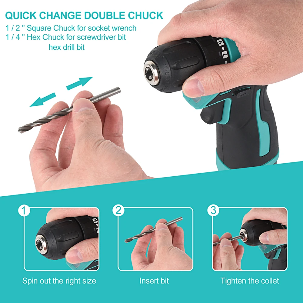 Electric Screwdriver 16.8v Cordless Drill Power Tools Brushless Impact Rechargeable Screw Driver Drilling Machine Set
Electric Screwdriver 16.8v Cordless Drill Power Tools Brushless Impact Rechargeable Screw Driver Drilling Machine Set