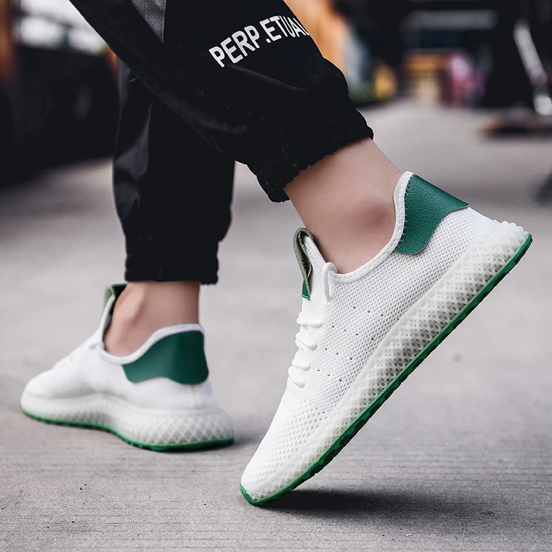 Мужские кожаные кроссовки, повседневная обувь, однотонные, белые, вязаные, для тренировок, черные, на лето
Мужские кожаные кроссовки, повседневная обувь, однотонные, белые, вязаные, для тренировок, черные, на лето